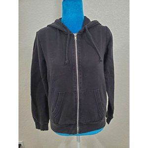 H&M Basic Divided Black Zip Up Hoodie Size S